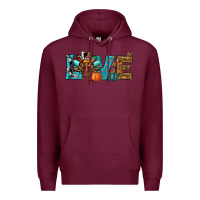 Burgundy Love Thanksgivings Turkey Premium Hoodie - RanaPortraitStore