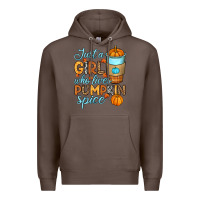Coffee Just a girl who loves pumpkin spice Premium Hoodie - RanaPortraitStore