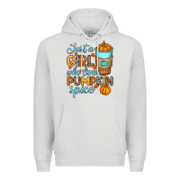 Dove Grey Just a girl who loves pumpkin spice Premium Hoodie - RanaPortraitStore
