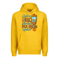Lemon Just a girl who loves pumpkin spice Premium Hoodie - RanaPortraitStore