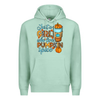 Seafoam Just a girl who loves pumpkin spice Premium Hoodie - RanaPortraitStore