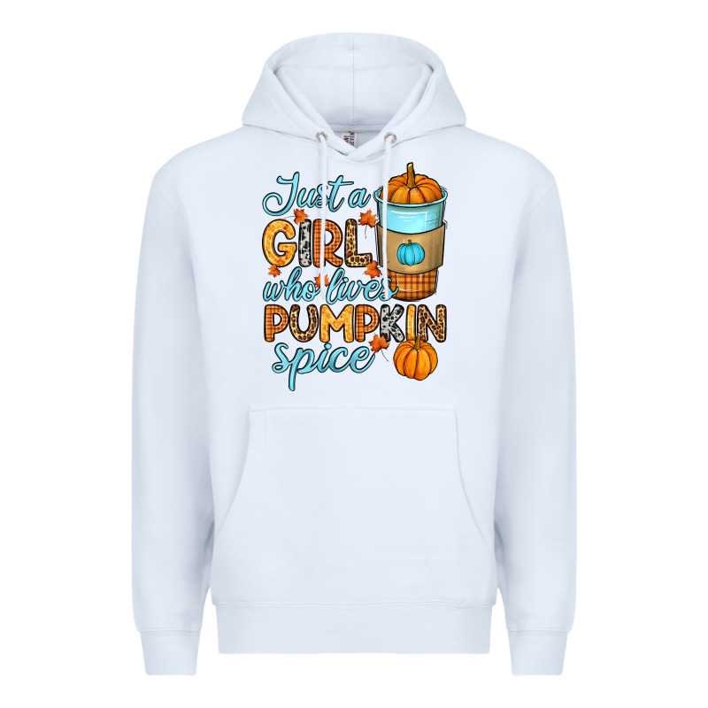 Just A Girl Who Loves Pumpkin Spice Premium Hoodie by RanaPortraitStore | Teevron