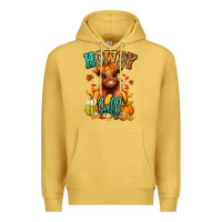 Antique Gold Hay there Fall pumpkin heifer Premium Hoodie - RanaPortraitStore