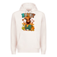 Pale Pink Hay there Fall pumpkin heifer Premium Hoodie - RanaPortraitStore