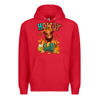 Red Hay there Fall pumpkin heifer Premium Hoodie - RanaPortraitStore
