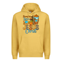 Antique Gold Pumpkin spice and Jesus Christ Premium Hoodie - RanaPortraitStore
