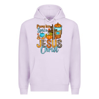 Lilac Pumpkin spice and Jesus Christ Premium Hoodie - RanaPortraitStore