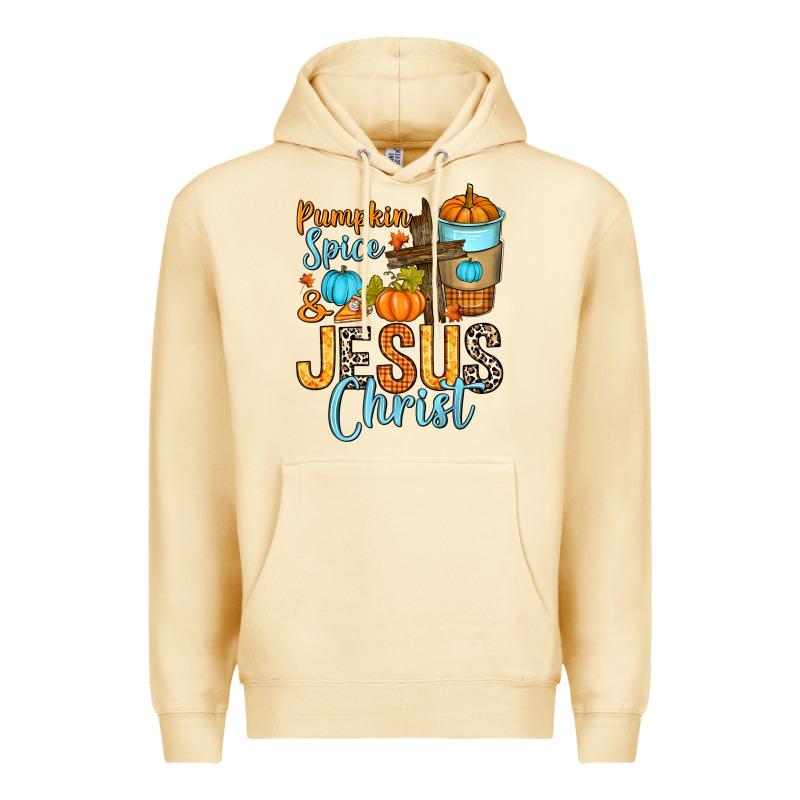 Pumpkin Spice And Jesus Christ Premium Hoodie by RanaPortraitStore | Teevron