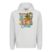 Dove Grey Pumpkin spice and Jesus Christ Premium Hoodie - RanaPortraitStore