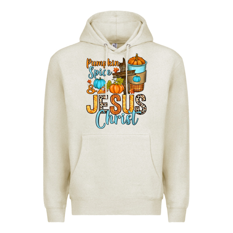 Pumpkin Spice And Jesus Christ Premium Hoodie by RanaPortraitStore | Teevron