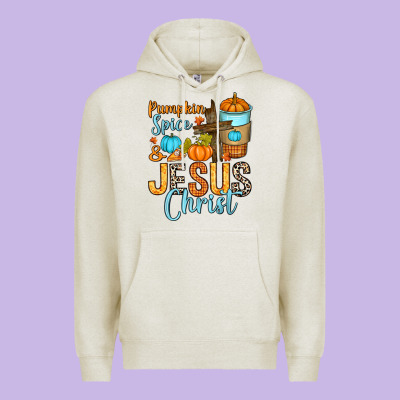 Premium Hoodie Pumpkin spice and Jesus Christ