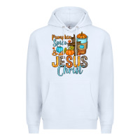 White Pumpkin spice and Jesus Christ Premium Hoodie - RanaPortraitStore
