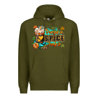 Army Green Pumpkin spice junkie Premium Hoodie - RanaPortraitStore