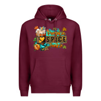 Burgundy Pumpkin spice junkie Premium Hoodie - RanaPortraitStore