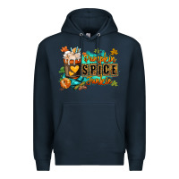 Navy Pumpkin spice junkie Premium Hoodie - RanaPortraitStore