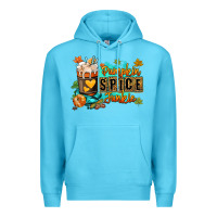 Ocean Blue Pumpkin spice junkie Premium Hoodie - RanaPortraitStore