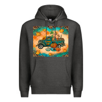 Charcoal Heather Pumpkin farm Premium Hoodie - RanaPortraitStore