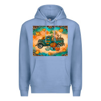 Colony Blue Pumpkin farm Premium Hoodie - RanaPortraitStore