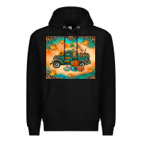 Black Pumpkin farm Premium Hoodie - RanaPortraitStore