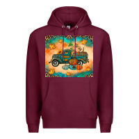Burgundy Pumpkin farm Premium Hoodie - RanaPortraitStore