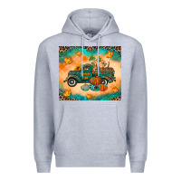 Heather Grey Pumpkin farm Premium Hoodie - RanaPortraitStore