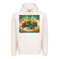 Pale Pink Pumpkin farm Premium Hoodie - RanaPortraitStore
