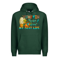 Sports Green Pumpkin spice and livin' my best life Premium Hoodie - RanaPortraitStore