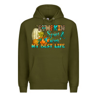 Army Green Pumpkin spice and livin' my best life Premium Hoodie - RanaPortraitStore