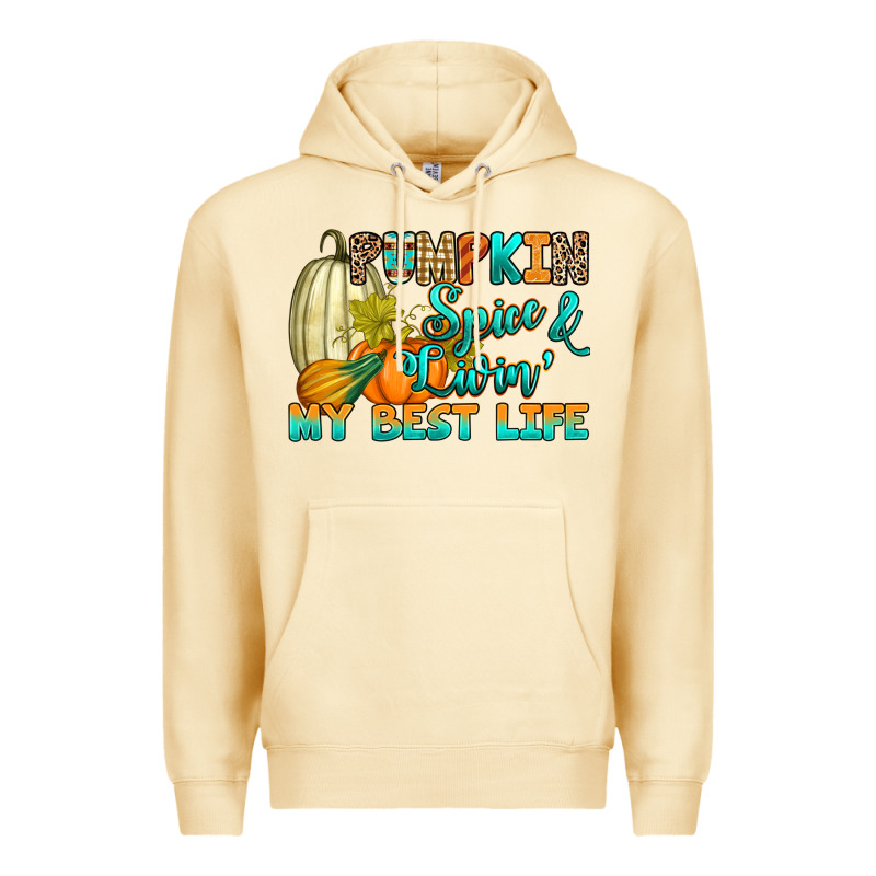 Pumpkin Spice And Livin' My Best Life Premium Hoodie by RanaPortraitStore | Teevron