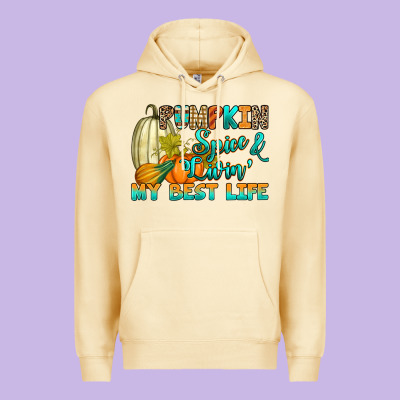 Premium Hoodie Pumpkin spice and livin' my best life