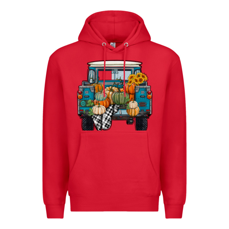 Fall Pumpkin Farm Truck Premium Hoodie by RanaPortraitStore | Teevron