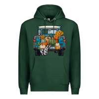 Sports Green Fall Pumpkin Farm Truck Premium Hoodie - RanaPortraitStore