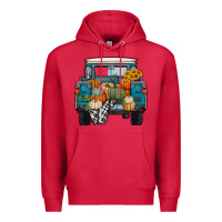 Cardinal Fall Pumpkin Farm Truck Premium Hoodie - RanaPortraitStore