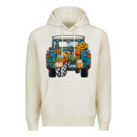 Oatmeal Heather Fall Pumpkin Farm Truck Premium Hoodie - RanaPortraitStore