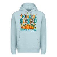 Blue Mist Thankful blessed and kind of a mess Premium Hoodie - RanaPortraitStore