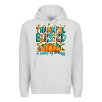 Dove Grey Thankful blessed and kind of a mess Premium Hoodie - RanaPortraitStore