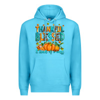 Ocean Blue Thankful blessed and kind of a mess Premium Hoodie - RanaPortraitStore