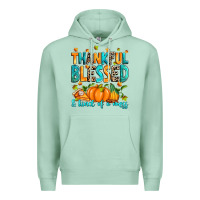 Seafoam Thankful blessed and kind of a mess Premium Hoodie - RanaPortraitStore