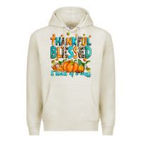 Oatmeal Heather Thankful blessed and kind of a mess Premium Hoodie - RanaPortraitStore