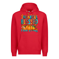Red Thankful blessed and kind of a mess Premium Hoodie - RanaPortraitStore