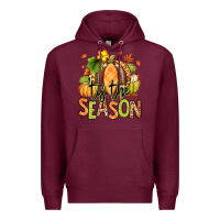 Burgundy Tis' the season Fall American Football Premium Hoodie - RanaPortraitStore