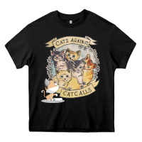 Black Cats Against Cat Calls Heavy Core Tee - Bettercallsaul