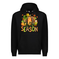 Black Tis' the season Fall American Football Premium Hoodie - RanaPortraitStore