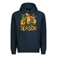 Navy Tis' the season Fall American Football Premium Hoodie - RanaPortraitStore
