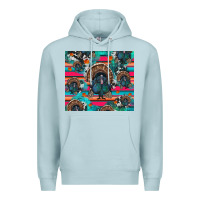 Blue Mist Thanksgiving Turkey Premium Hoodie - RanaPortraitStore