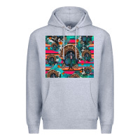 Heather Grey Thanksgiving Turkey Premium Hoodie - RanaPortraitStore