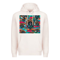Pale Pink Thanksgiving Turkey Premium Hoodie - RanaPortraitStore