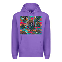 Purple Thanksgiving Turkey Premium Hoodie - RanaPortraitStore
