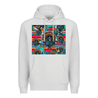 Dove Grey Thanksgiving Turkey Premium Hoodie - RanaPortraitStore