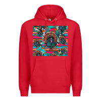 Red Thanksgiving Turkey Premium Hoodie - RanaPortraitStore
